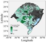 R - Cultivated crop maps in Rio Grande do Sul, Brazil